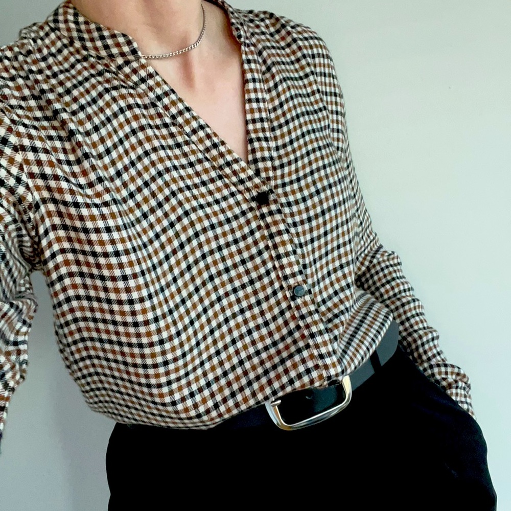 Mango plaid shirt